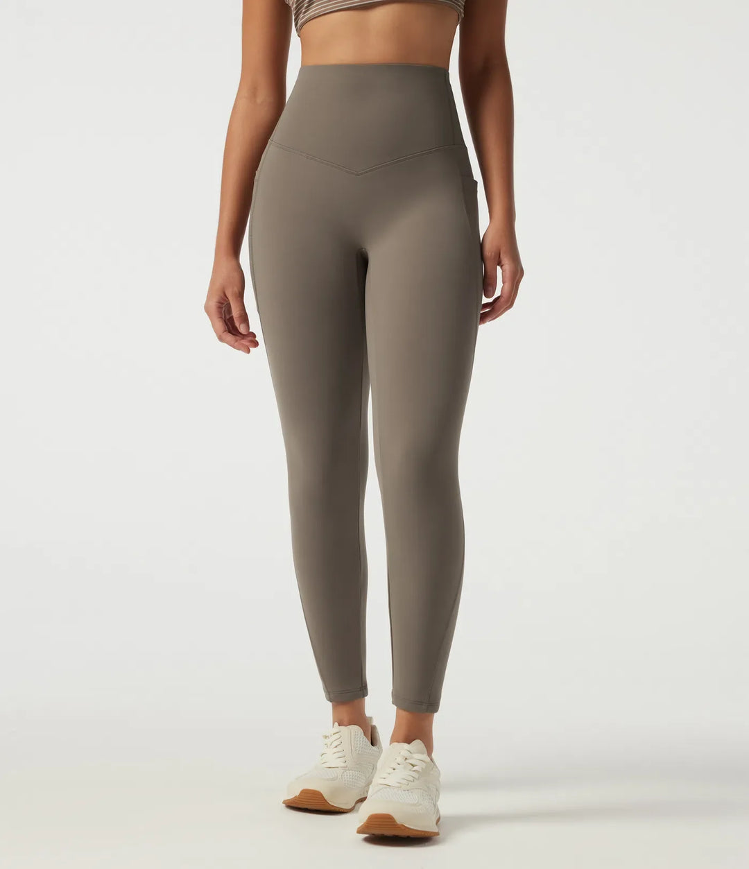 Lyckera UltraSculpt högmidjad magkontroll skinny fleece träningsleggings med fickor