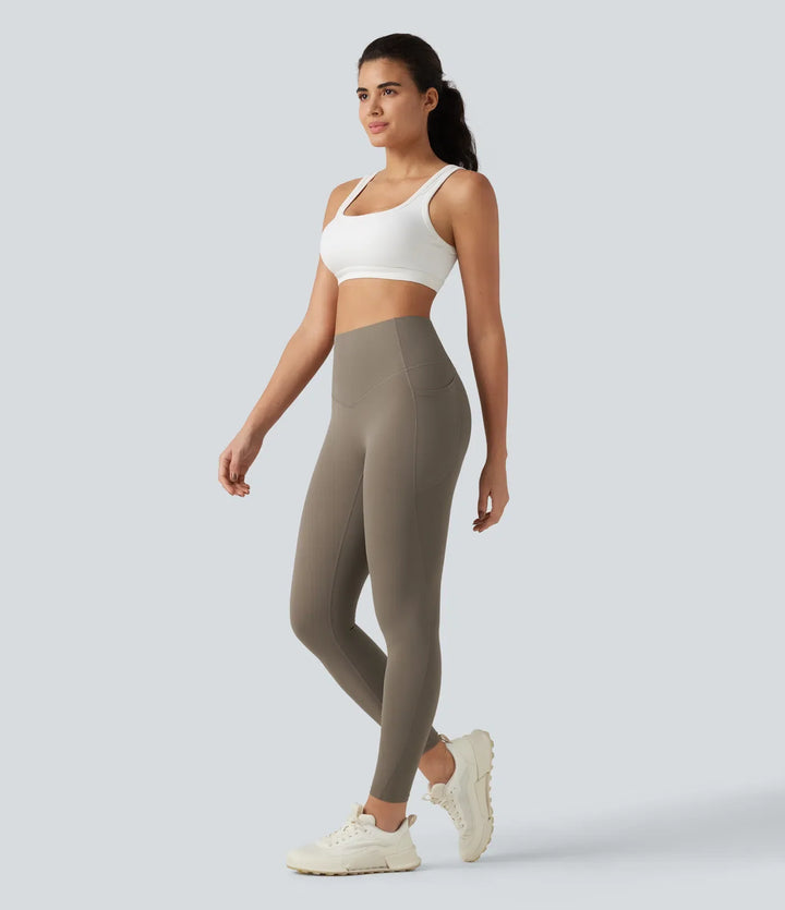 Lyckera UltraSculpt högmidjad magkontroll ficka formande träningsleggings