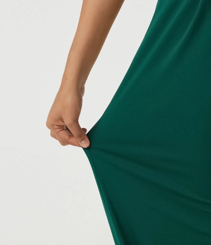 Diamantkrage ärmlös vardaglig jumpsuit med inbyggd BH och fickor -Easy Peezy Edition
