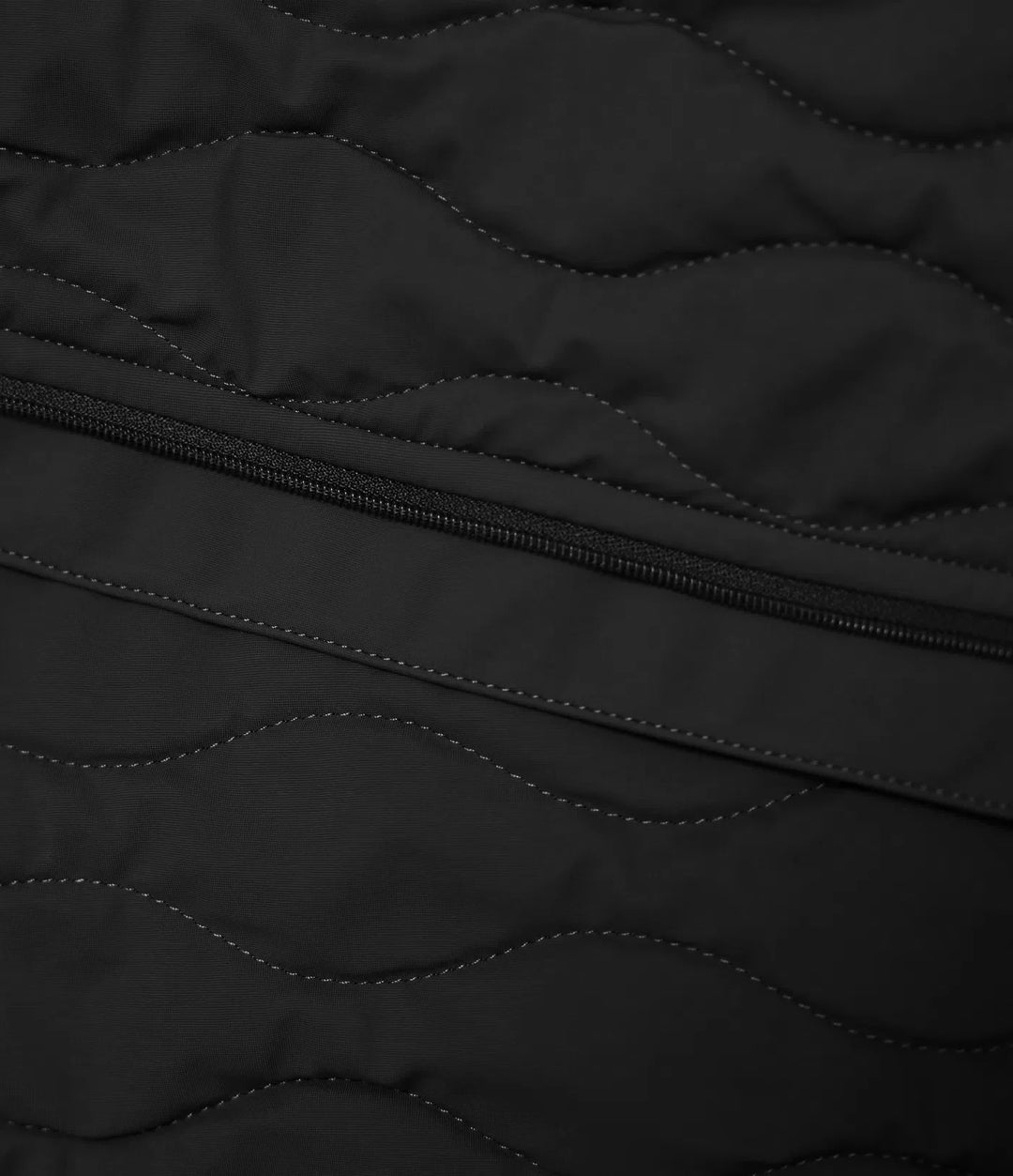 PuffFlex hög hals tumhål stretchig träning vadderad jacka med fickor-packbar hals Pillow