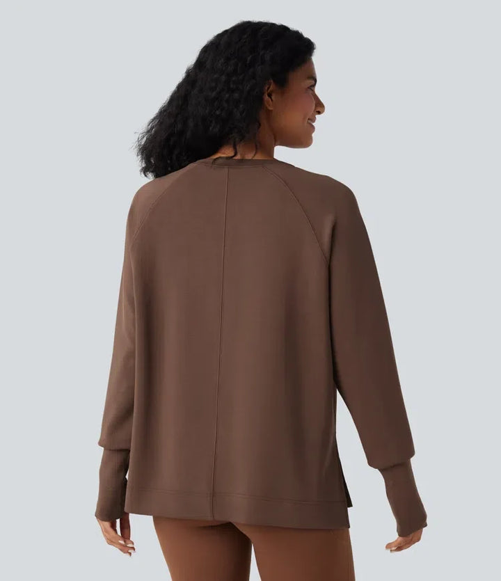 SpacerTek rund hals långärmad vardaglig sweatshirt