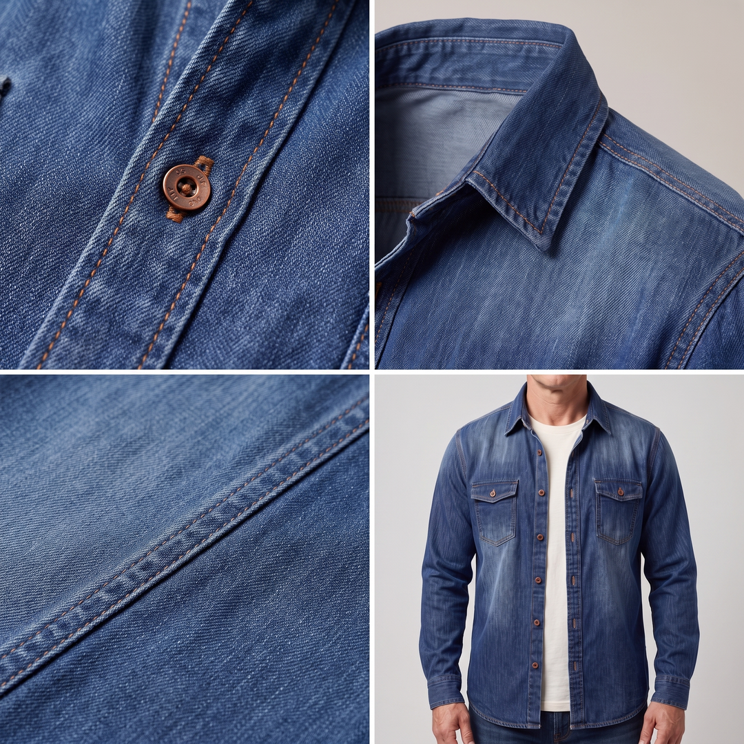 MODERN JEANSSKJORTA I UTFORMNING