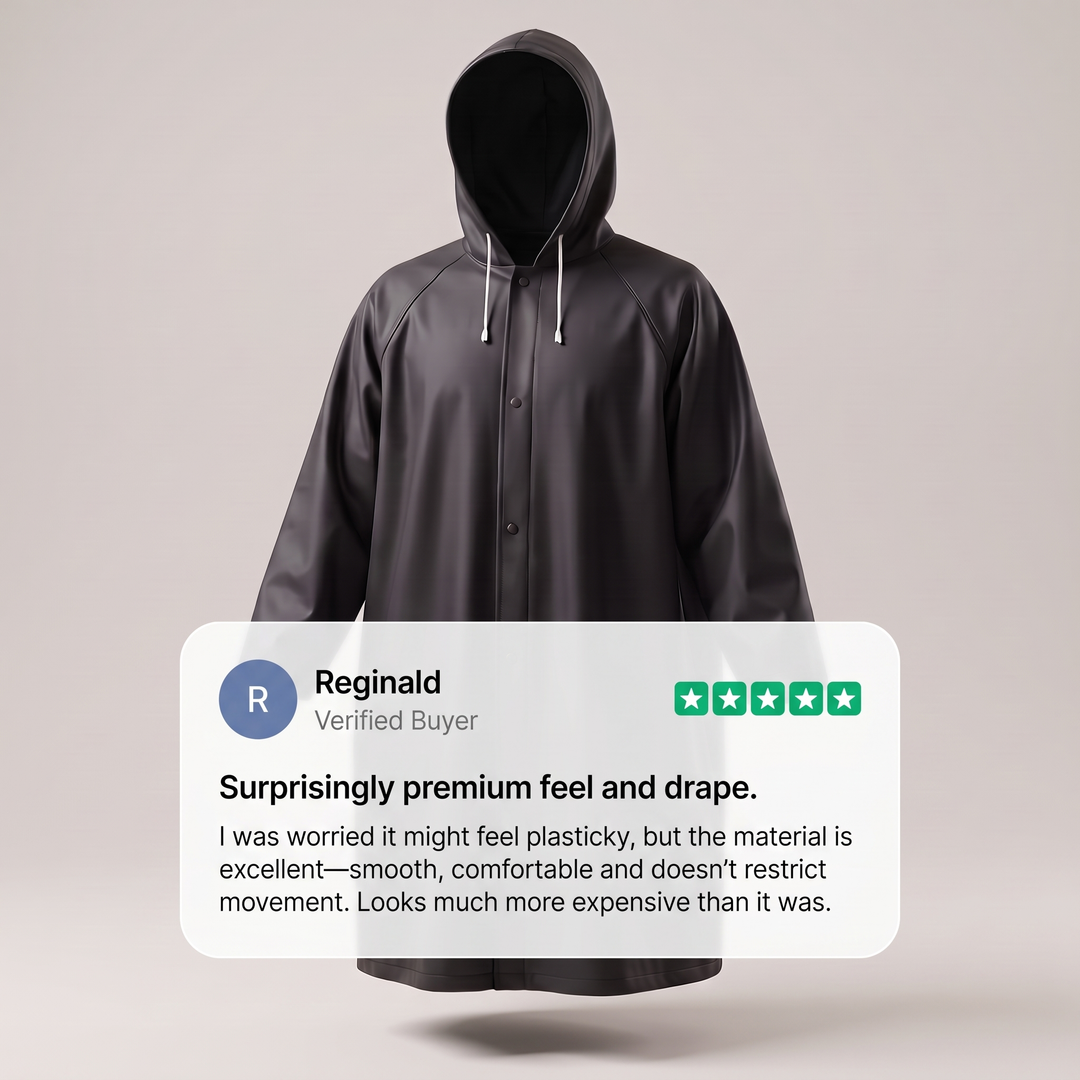 DRYGUARD LÅNG REGNKAPA MED HUVA