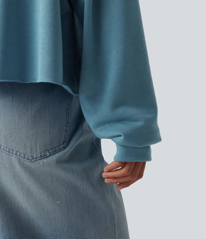 Bara axlar långärmad vardaglig sweatshirt