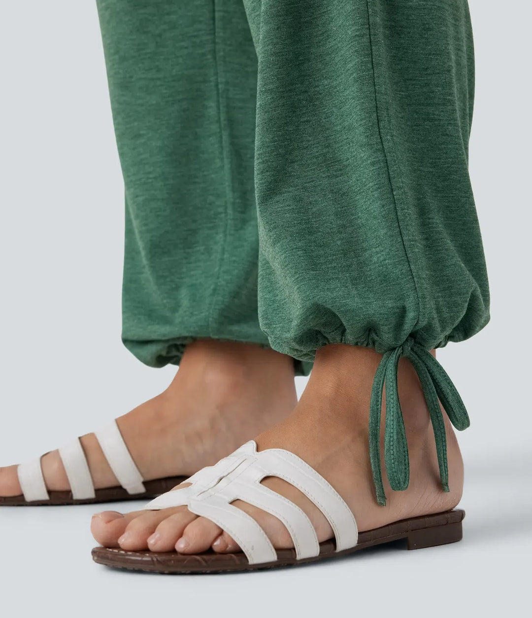 Omlott med hög midja och ficka dragsko för vardag joggingbyxor
