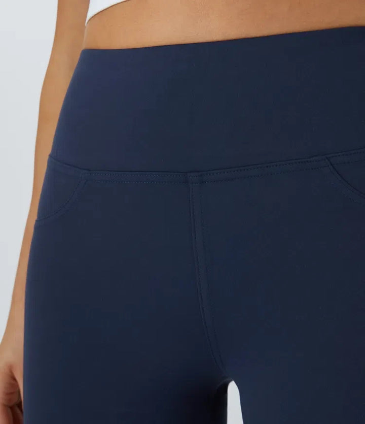 DayStretch högmidjad ficka utsvängd yogaleggings
