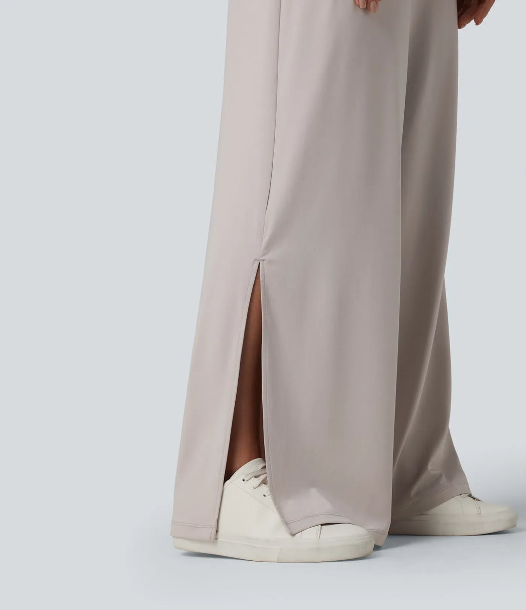 Enaxlad kortärmad slits fåll vardaglig jumpsuit med fickor-Easy Peezy