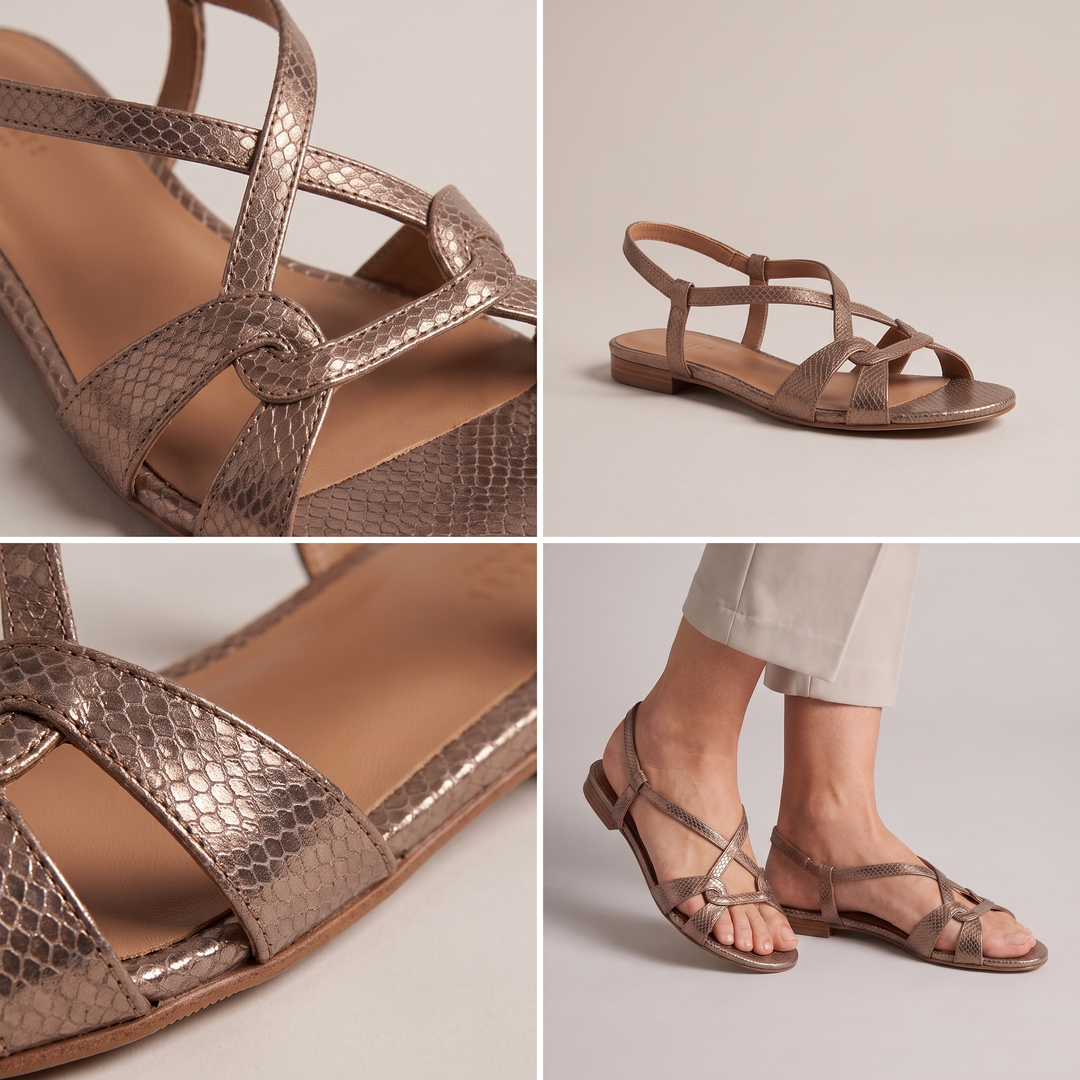 ELEGANTA KOMFORTSANDALER MED ORMEFFEKT