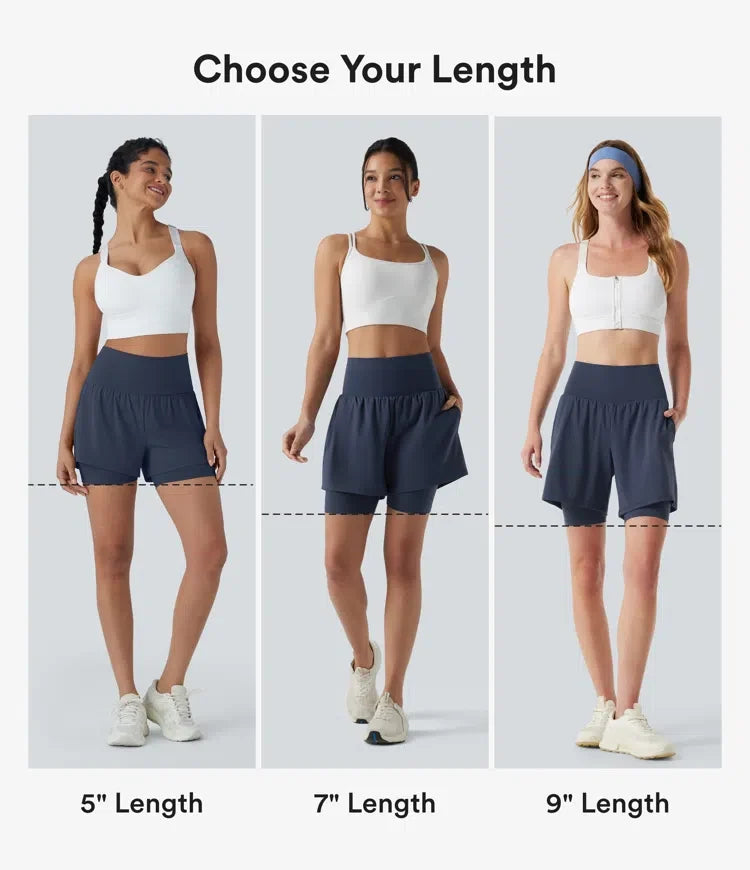 SoftlyZero Airy med extra hög midja 2-i-1 InstantCool yogashorts 5&