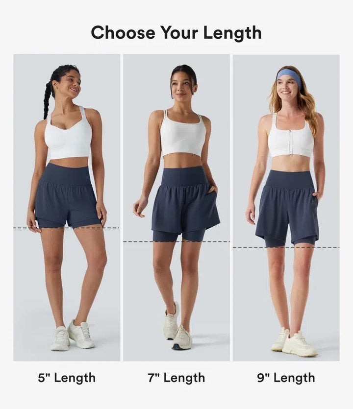 SoftlyZero Airy med extra hög midja 2-i-1 InstantCool yogashorts 5&