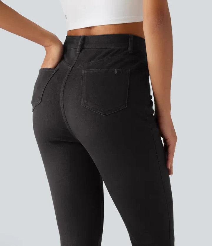 Halara Flex med hög midja smal vardagsjeans med fickor