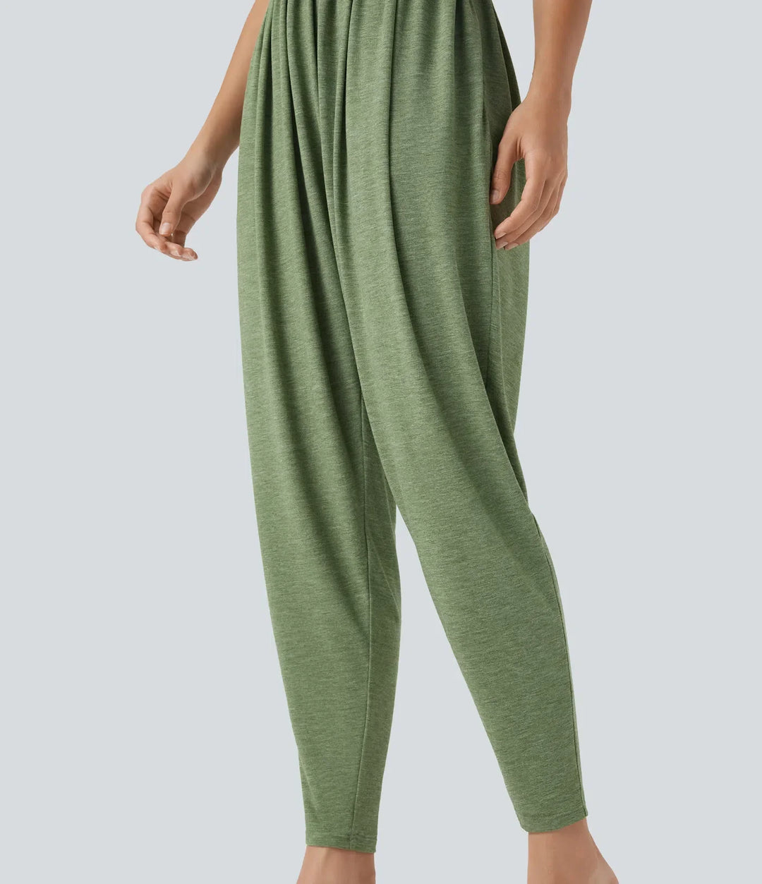 Inbyggd BH harem vardaglig jumpsuit med fickor-Easy Peezy Edition