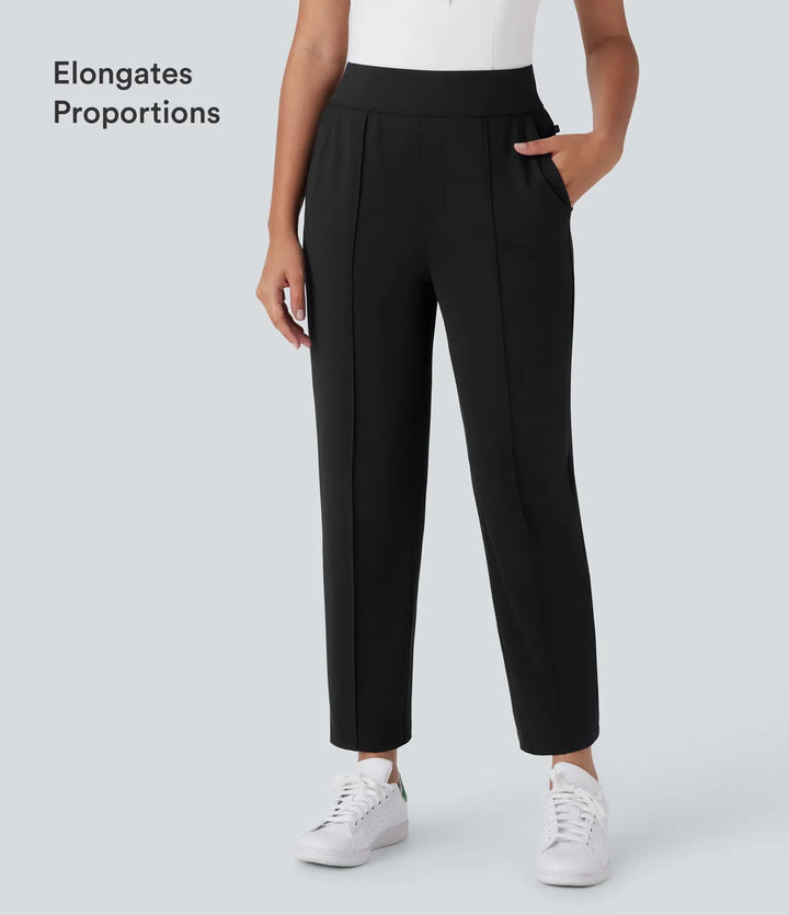 Med medelhög till hög midja fickor snabbtorkande golf byxor-golf T-shirt – UPF40+
