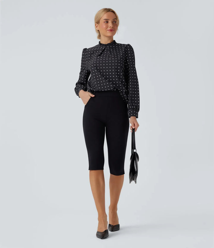 Volang halvpolo prickig arbetsblus