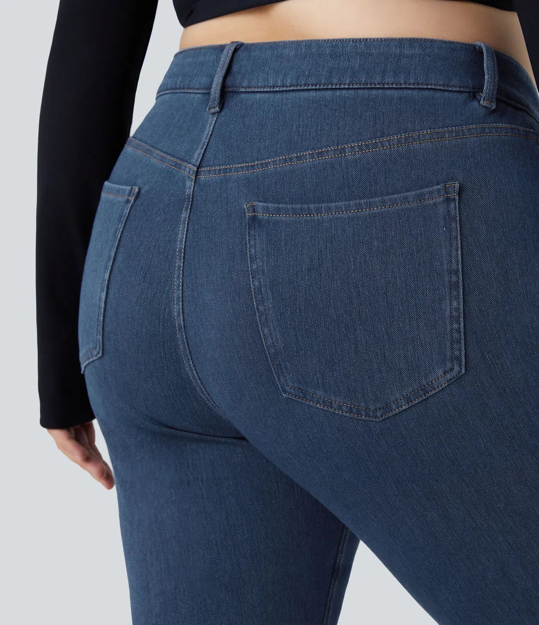 Halara Flex med medelhög midja fickor vardagsjeans i plusstorlek