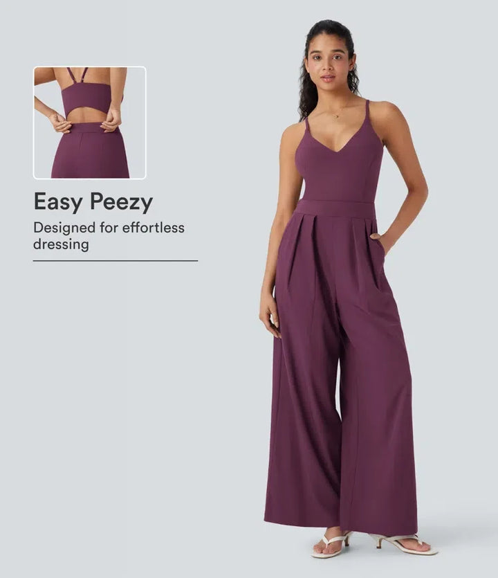 Breezeful vida ben snabbtorkande vardaglig slip jumpsuit med fickor-Easy Peezy Edition