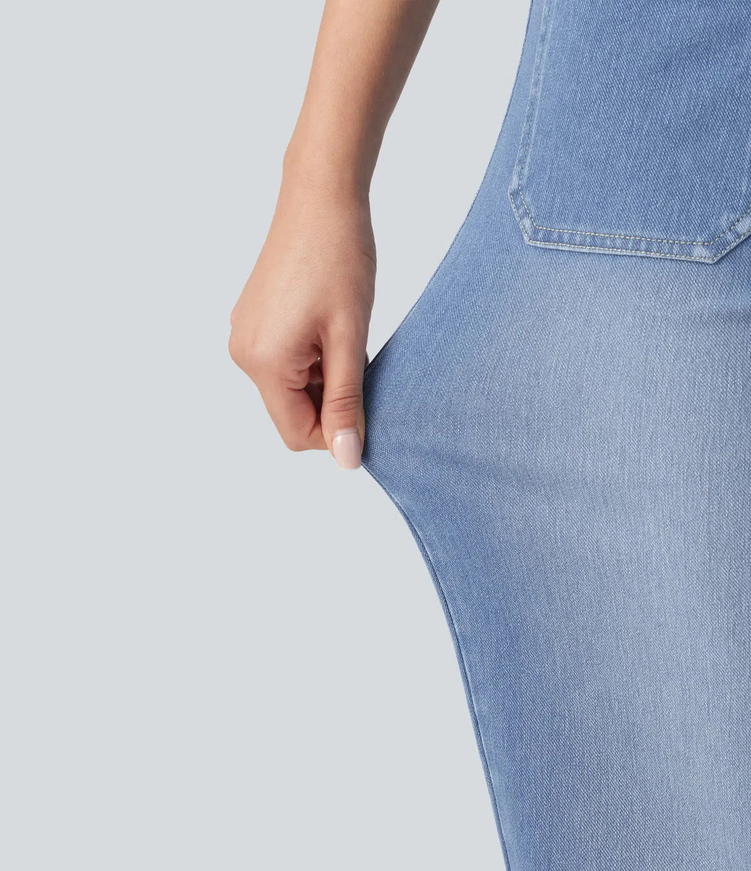 Halara Flex med hög midja raka ben vardagsjeans med fickor