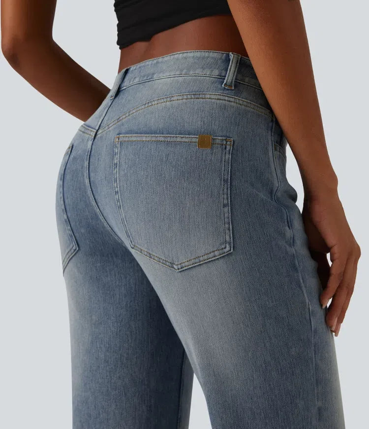 Lyckera Flex låg midja utsvängd vardagsjeans med fickor