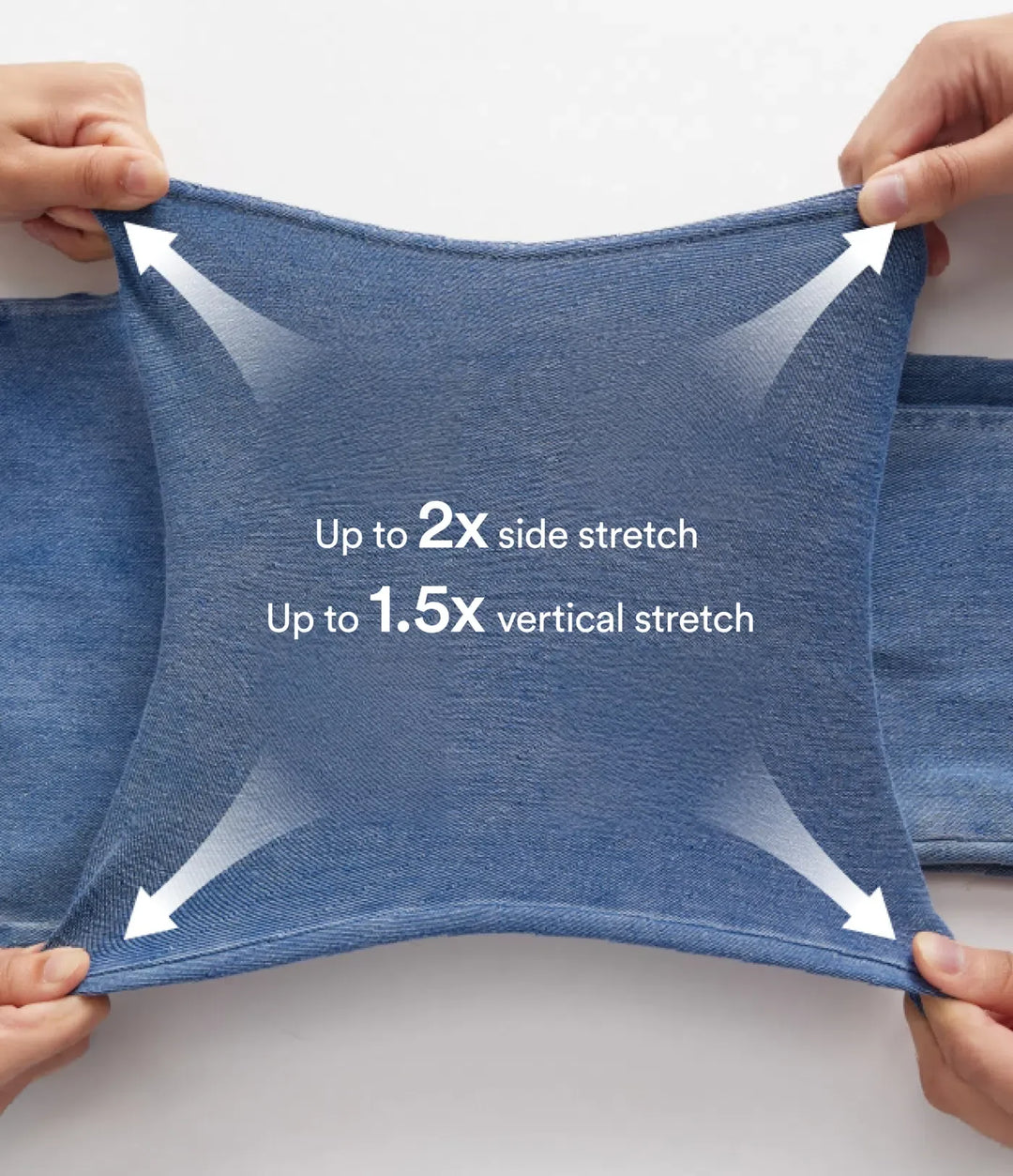 Lyckera Flex låg midja dragkedja fickor tvättad baggy vida ben vardagsjeans