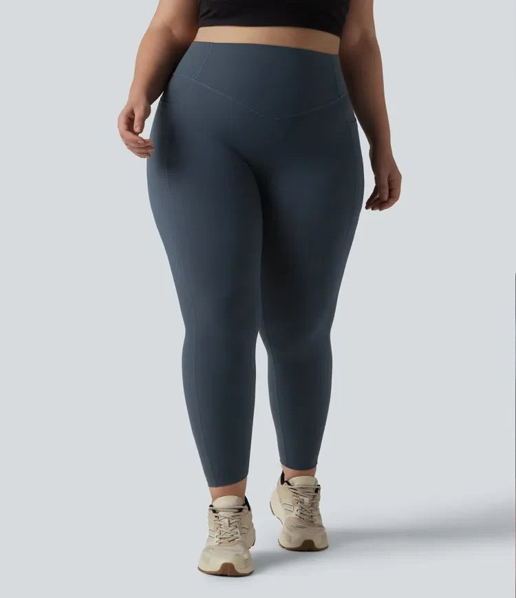 Lyckera UltraSculpt högmidjad scrunch med rumplyft magkontroll ficka formande träning plusstorlek leggings