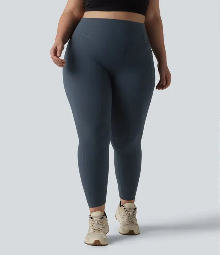 Lyckera UltraSculpt högmidjad scrunch med rumplyft magkontroll ficka formande träning plusstorlek leggings