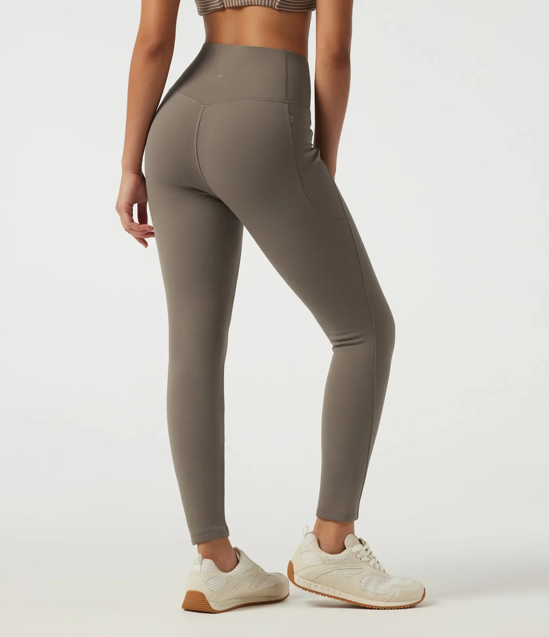 Lyckera UltraSculpt högmidjad magkontroll skinny fleece träningsleggings med fickor