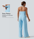 SoftlyZero luftig halterneck InstantCool vardaglig jumpsuit med fickor-Easy Peezy Edition