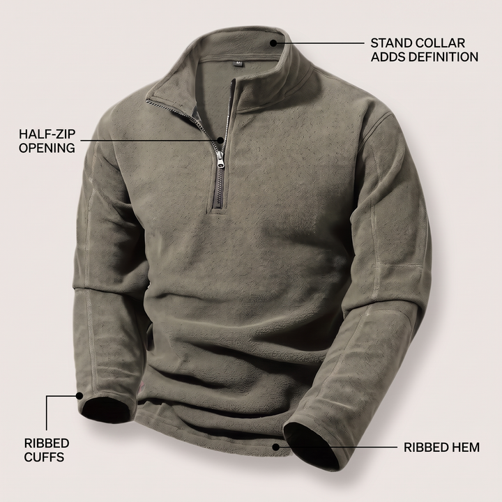SMART STAND-COLAR SWEATSHIRT