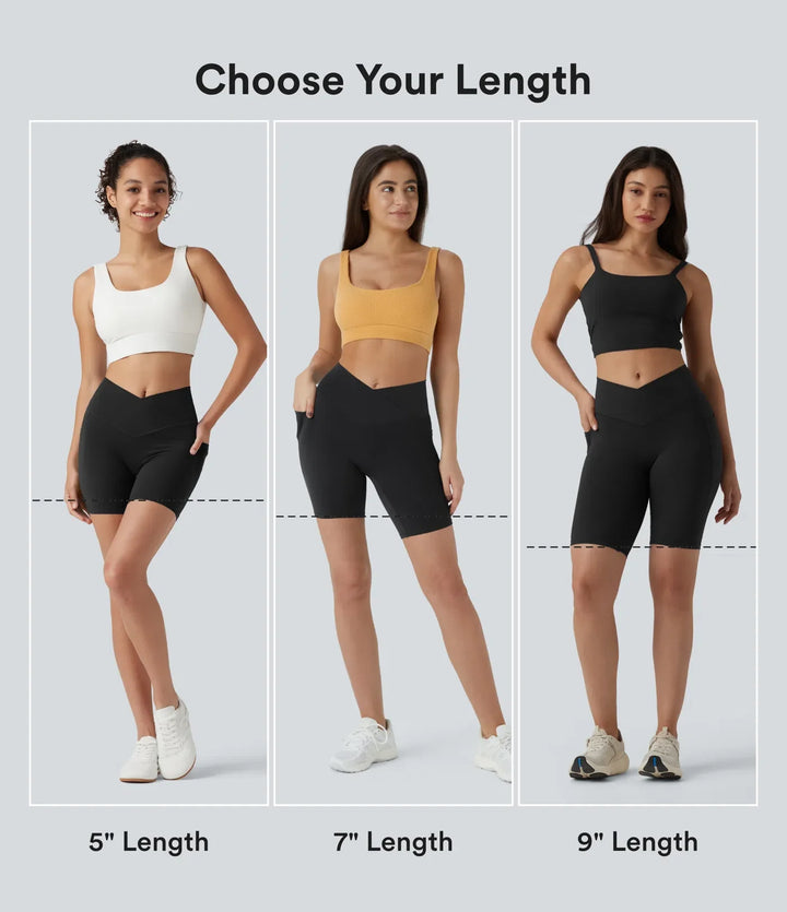 SoftlyZero med hög midja omlott yoga cykelshorts 5&