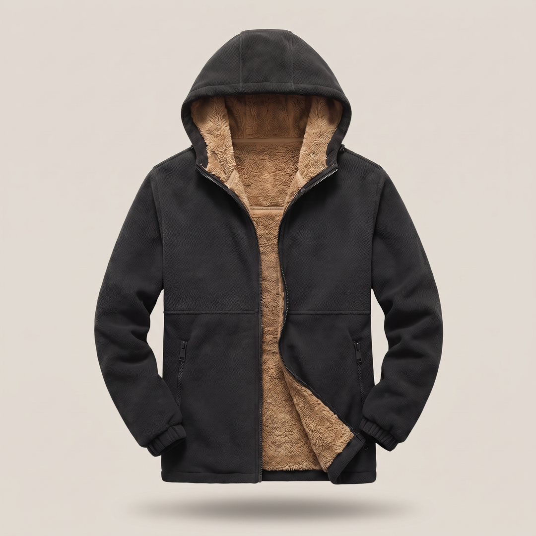 SHERPAFODRAD FLEECE HUVJACKA