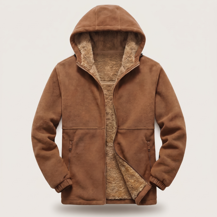 SHERPAFODRAD FLEECE HUVJACKA