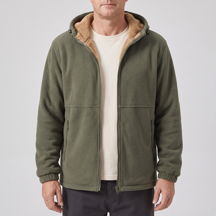 SHERPAFODRAD FLEECE HUVJACKA