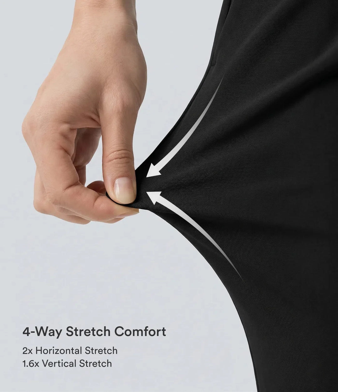 Lyckera Flex DayStretch asymmetrisk medelhög midja barrel ben arbetsbyxor med fickor