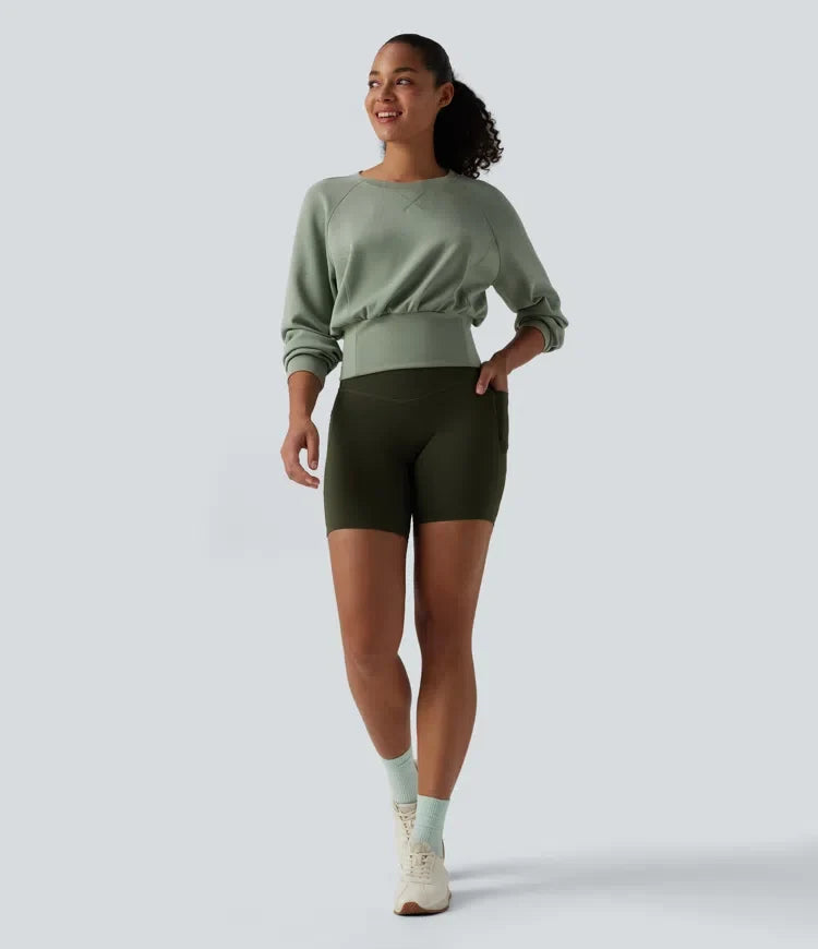 SpacerTek rund hals långärmad vardaglig sweatshirt