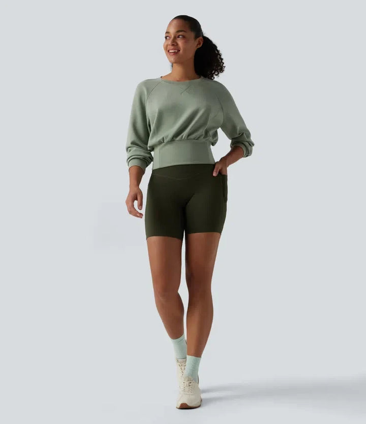 SpacerTek rund hals långärmad vardaglig sweatshirt