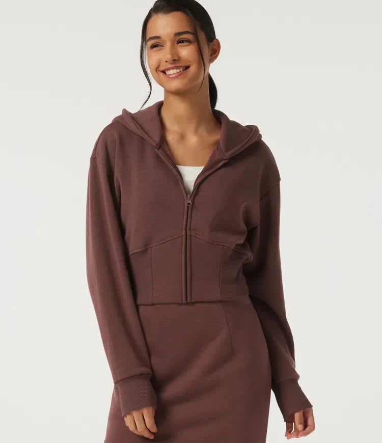 Med huva långärmad vardaglig sweatshirt