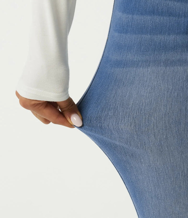 Lyckera Flex högmidjad magkontroll crossover skinny vardagsjeans med fickor