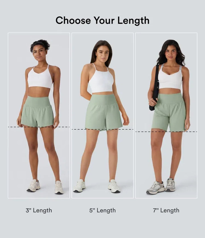 SoftlyZero Airy med extra hög midja 2-i-1 InstantCool yogashorts 5&