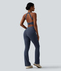 Lyckera UltraSculpt magkontroll bootcut träning jumpsuit med fickor-Easy Peezy Edition