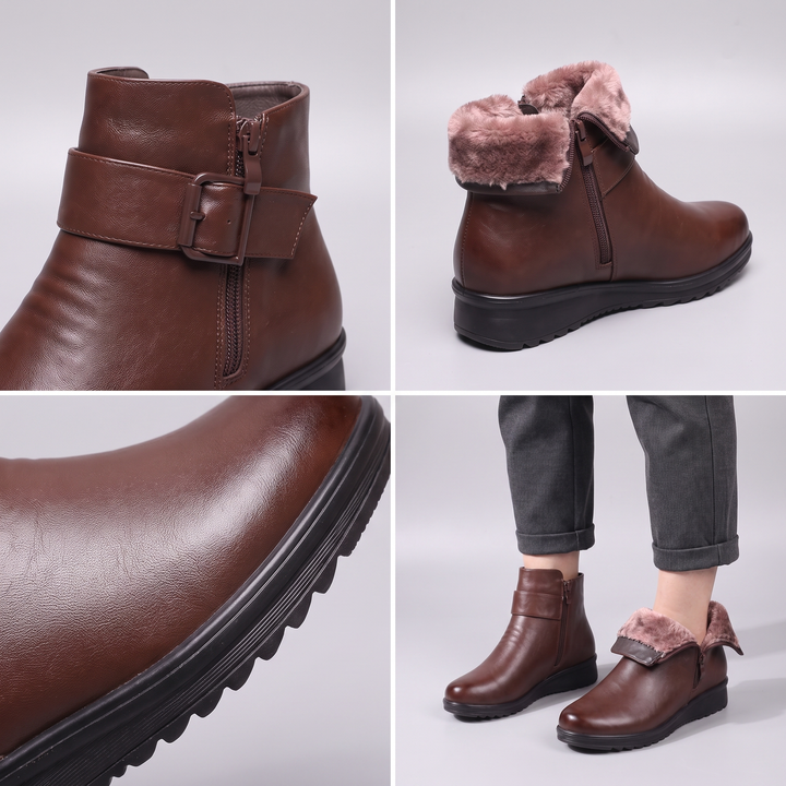 KLASSISKA ANKLESTÖVLAR MED SPÄNN
