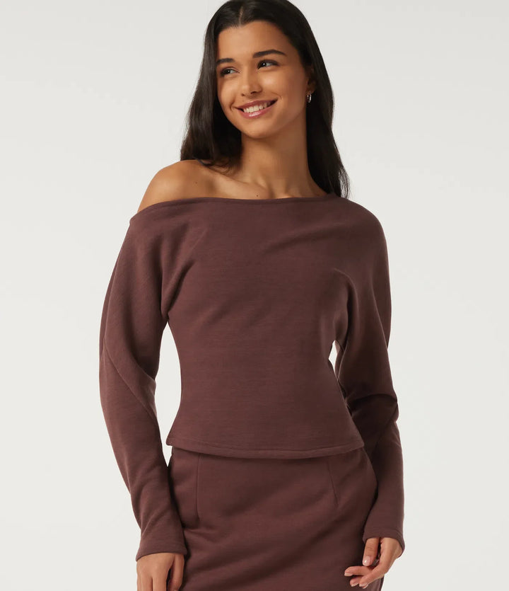 Enaxlad långärmad vardaglig sweatshirt