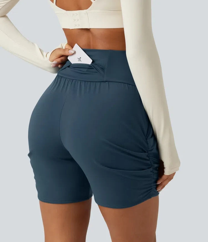 SoftlyZero Airy med hög midja rynklad InstantCool yogashorts 5&