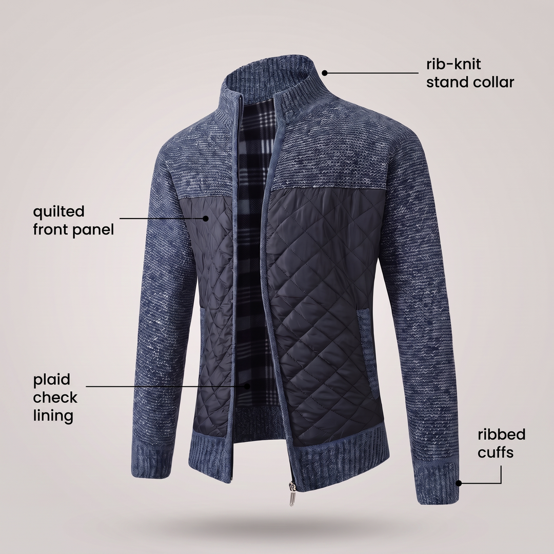 KLASSISK QUILTAD STICKAD JACKET
