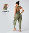 U-ringning ficka haremsmodell jumpsuit för vardag – Easy Peezy-utgåva