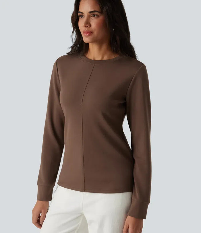 SpacerTek rund hals långärmad vardaglig sweatshirt