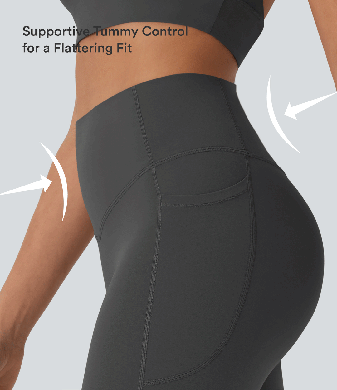 Lyckera UltraSculpt högmidjad magkontroll ficka formande träning bikershorts 9&