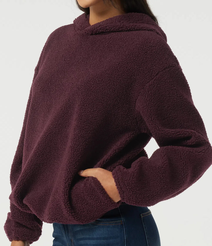 Med huva långärmad fleece vardaglig sweatshirt med fickor