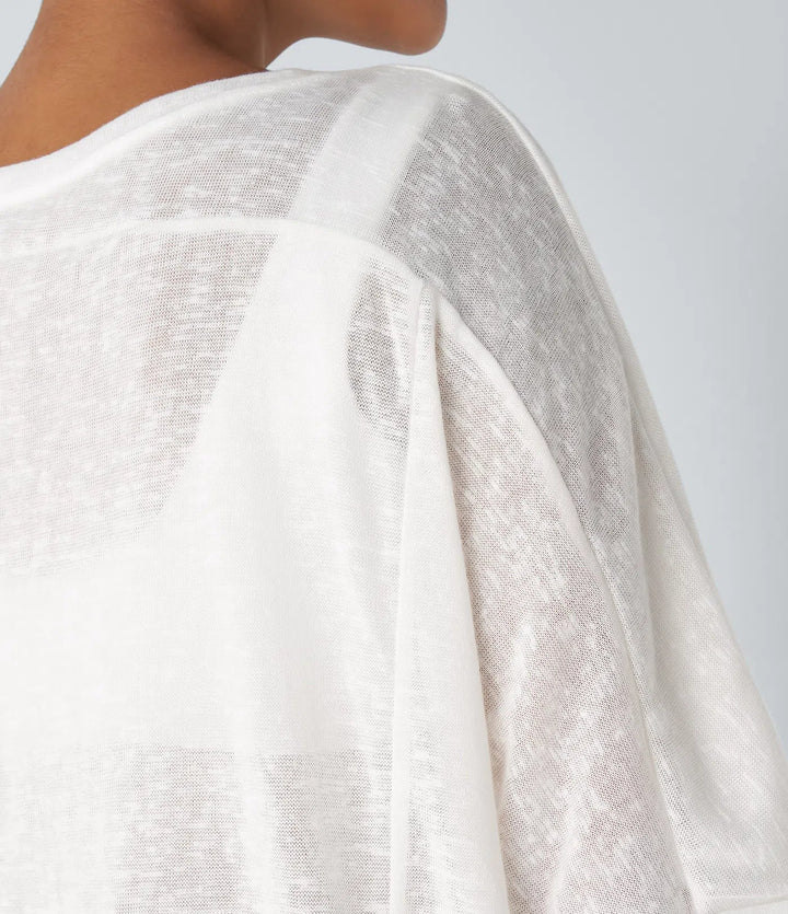 Asymmetrisk fåll transparent oversize vardagstopp