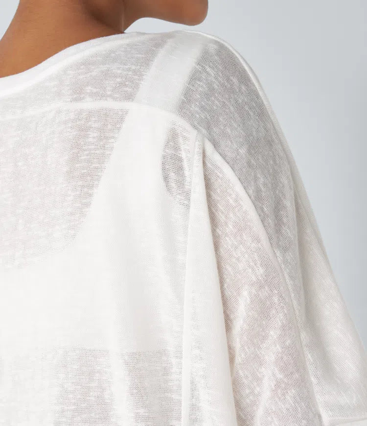 Asymmetrisk fåll transparent oversize vardagstopp