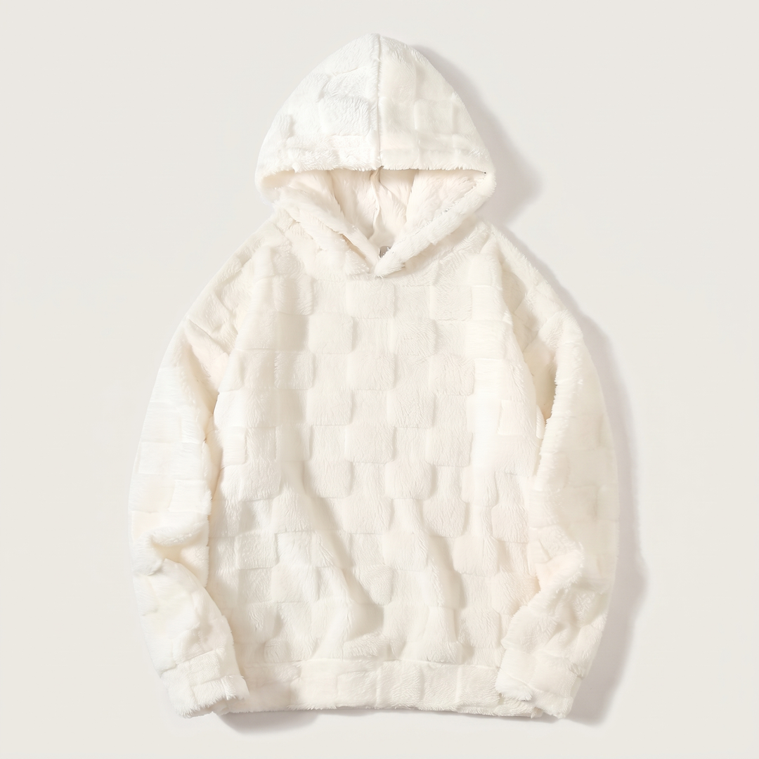 MYSIGT VÅFFELSTICKAD HOODIE